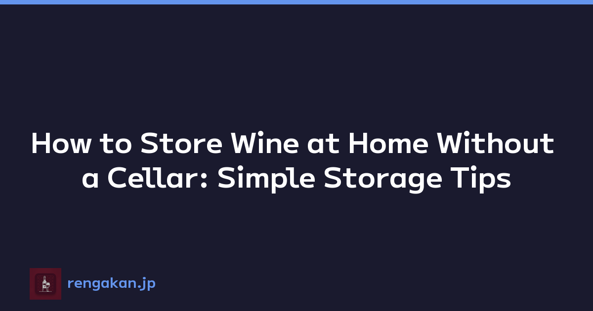 How to Store Wine at Home Without a Cellar: Simple Storage Tips